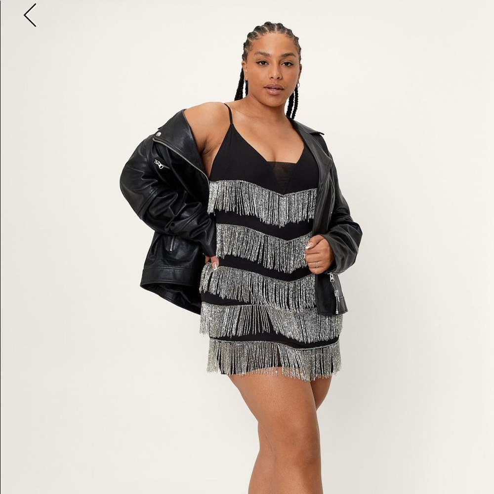 Nastygal Fringe sequin dress